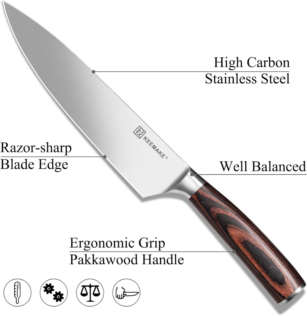 Kitchen Knife Set, Professional Ultra Sharp Chef Knife Set