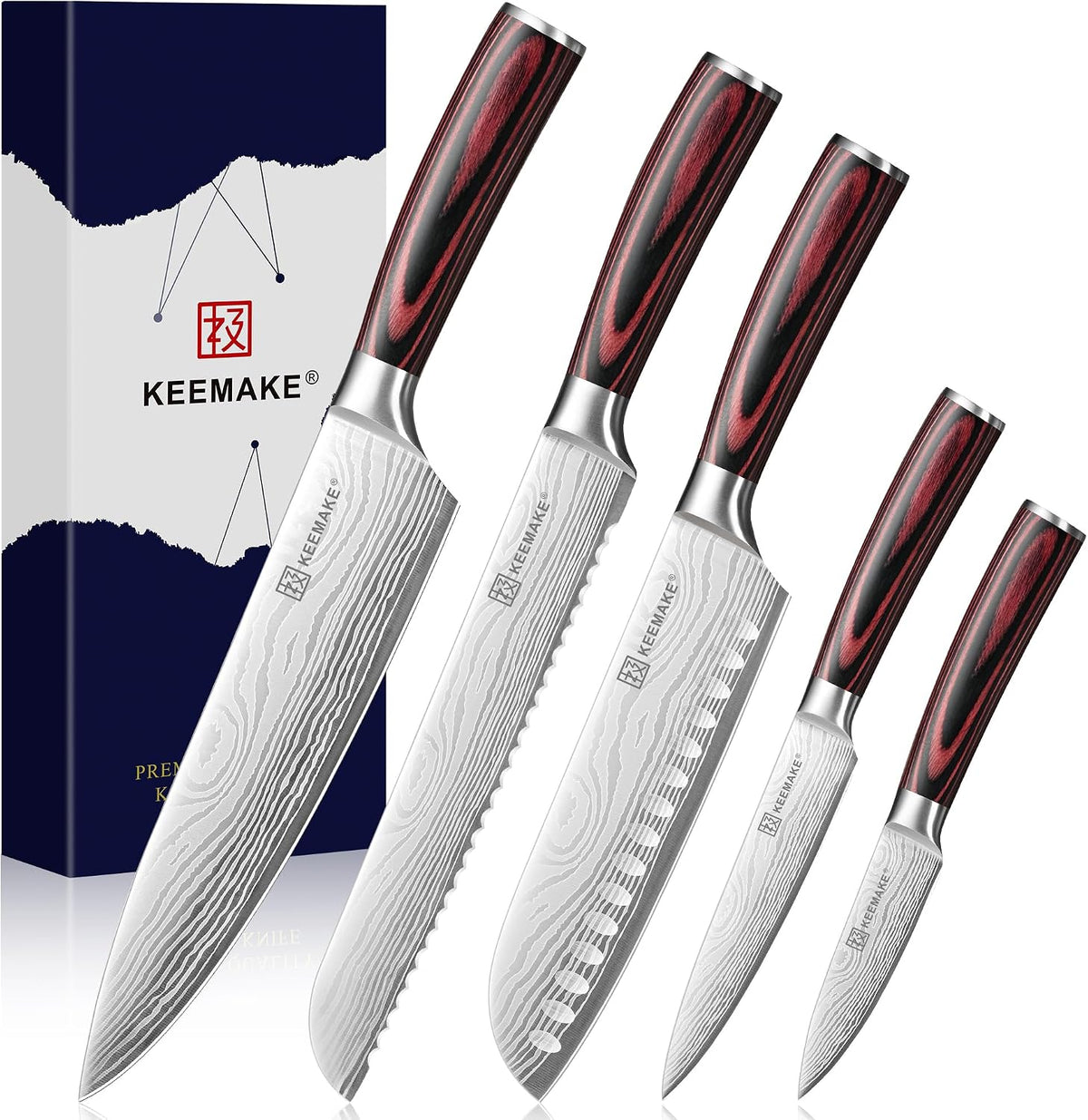 Kitchen Knife Set, Professional Ultra Sharp Chef Knife Set