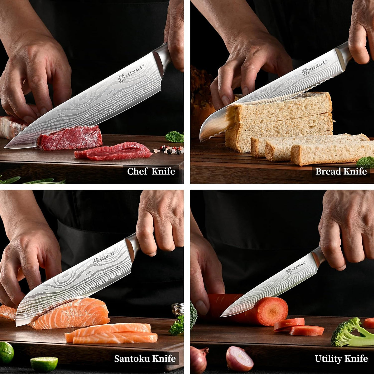 Kitchen Knife Set, Professional Ultra Sharp Chef Knife Set