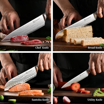 Kitchen Knife Set, Professional Ultra Sharp Chef Knife Set