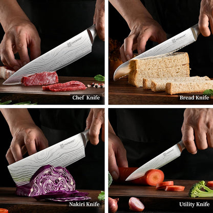 Kitchen Knife Set, Professional Ultra Sharp Chef Knife Set