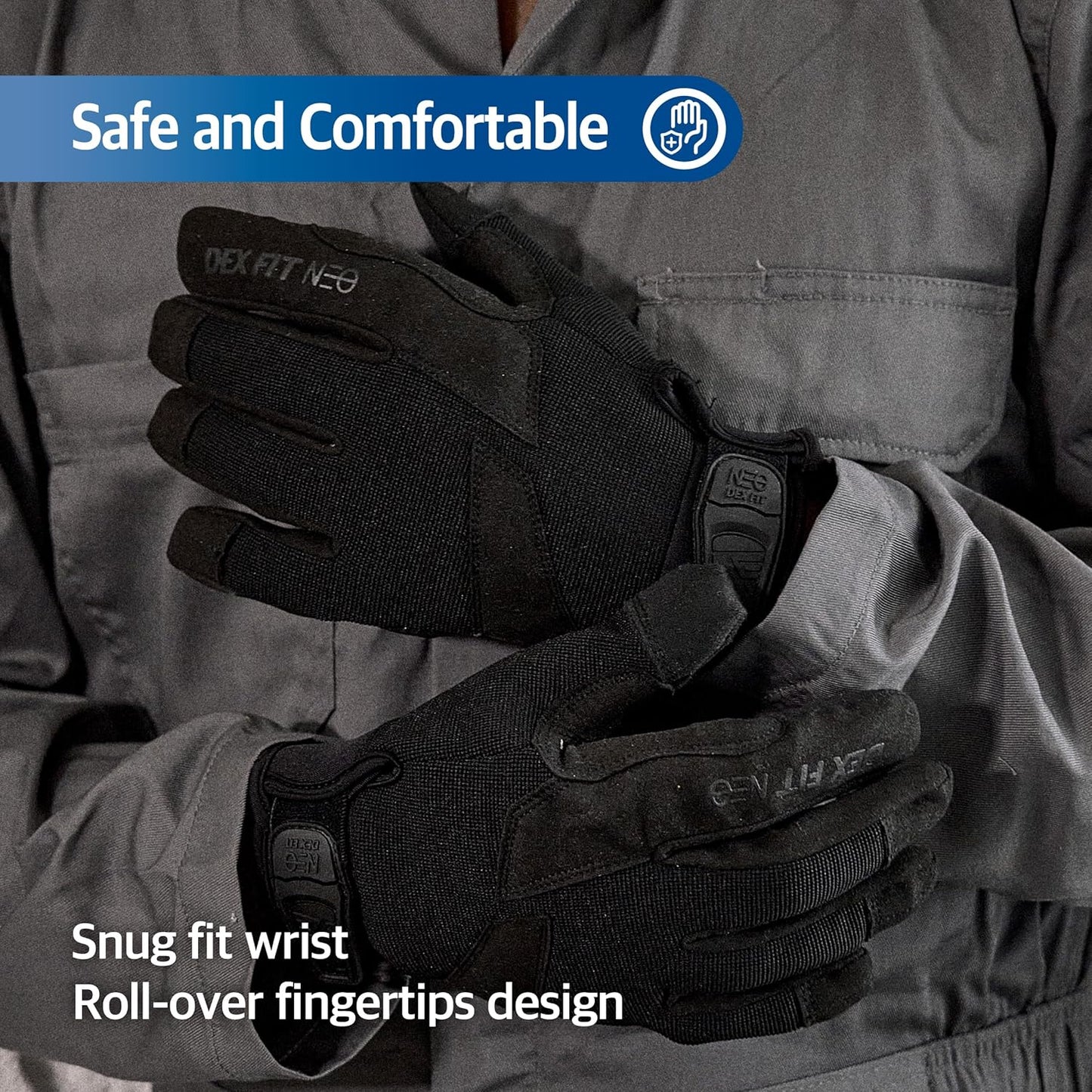 NPG420 Needle Resistant Gloves, ASTM F2878 Level 4 Palm & Lvl 3 Finger, ANSI Cut A9 Heavy Duty Industrial Protection, Multi-Layered Steel Mesh Puncture Proof Work Gloves, Black, L, 1 Pair