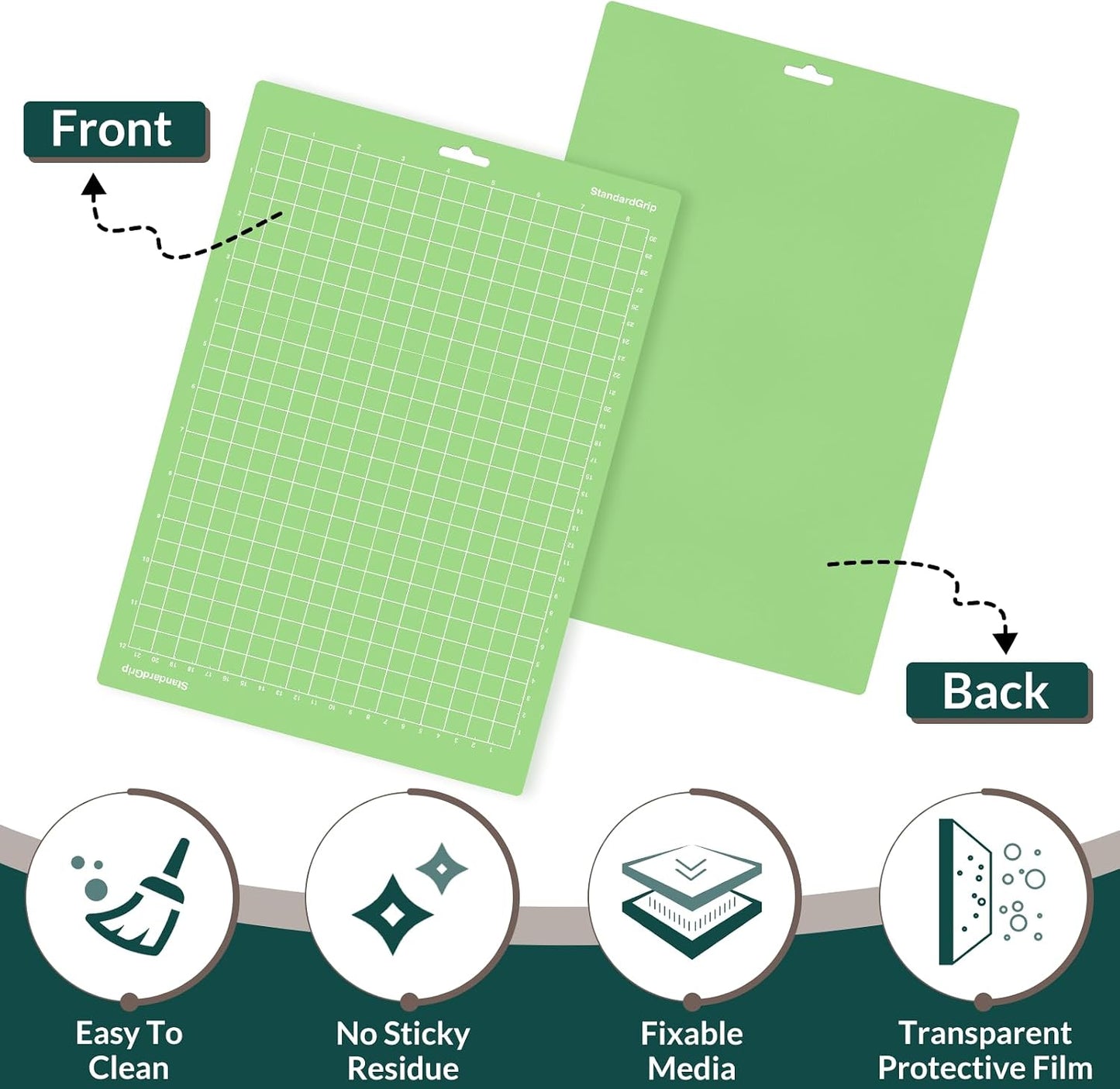 12x8.5 Inch Cutting Mats, 3 Pack, Reusable