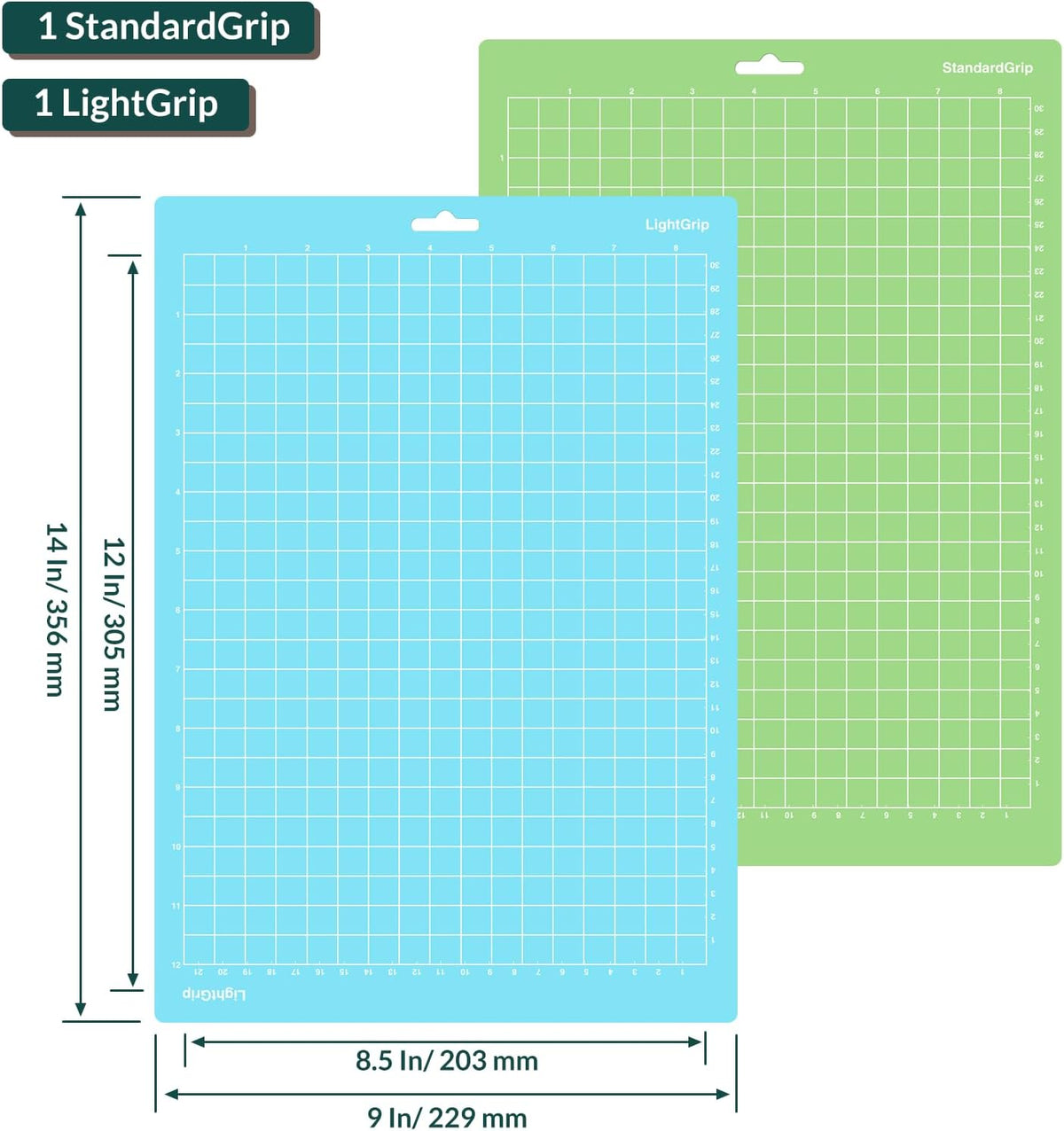 12x8.5 Inch Cutting Mats, 3 Pack, Reusable