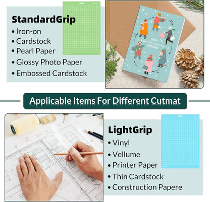 12x8.5 Inch Cutting Mats, 3 Pack, Reusable