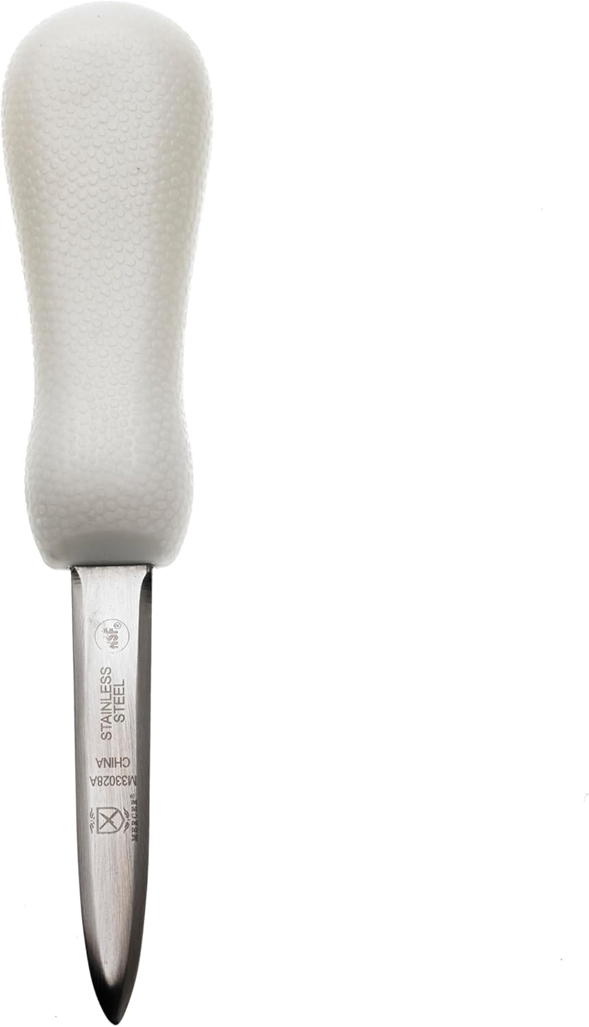 Boston Style Oyster Knife with Poly Handle, 3 Inch, White