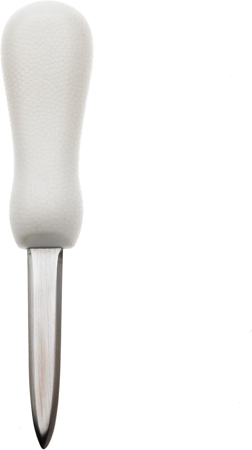 Boston Style Oyster Knife with Poly Handle, 3 Inch, White