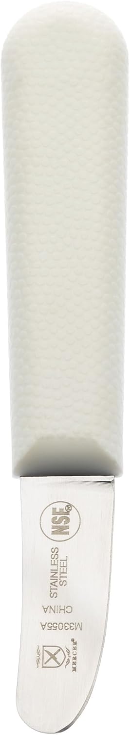 Boston Style Oyster Knife with Poly Handle, 3 Inch, White