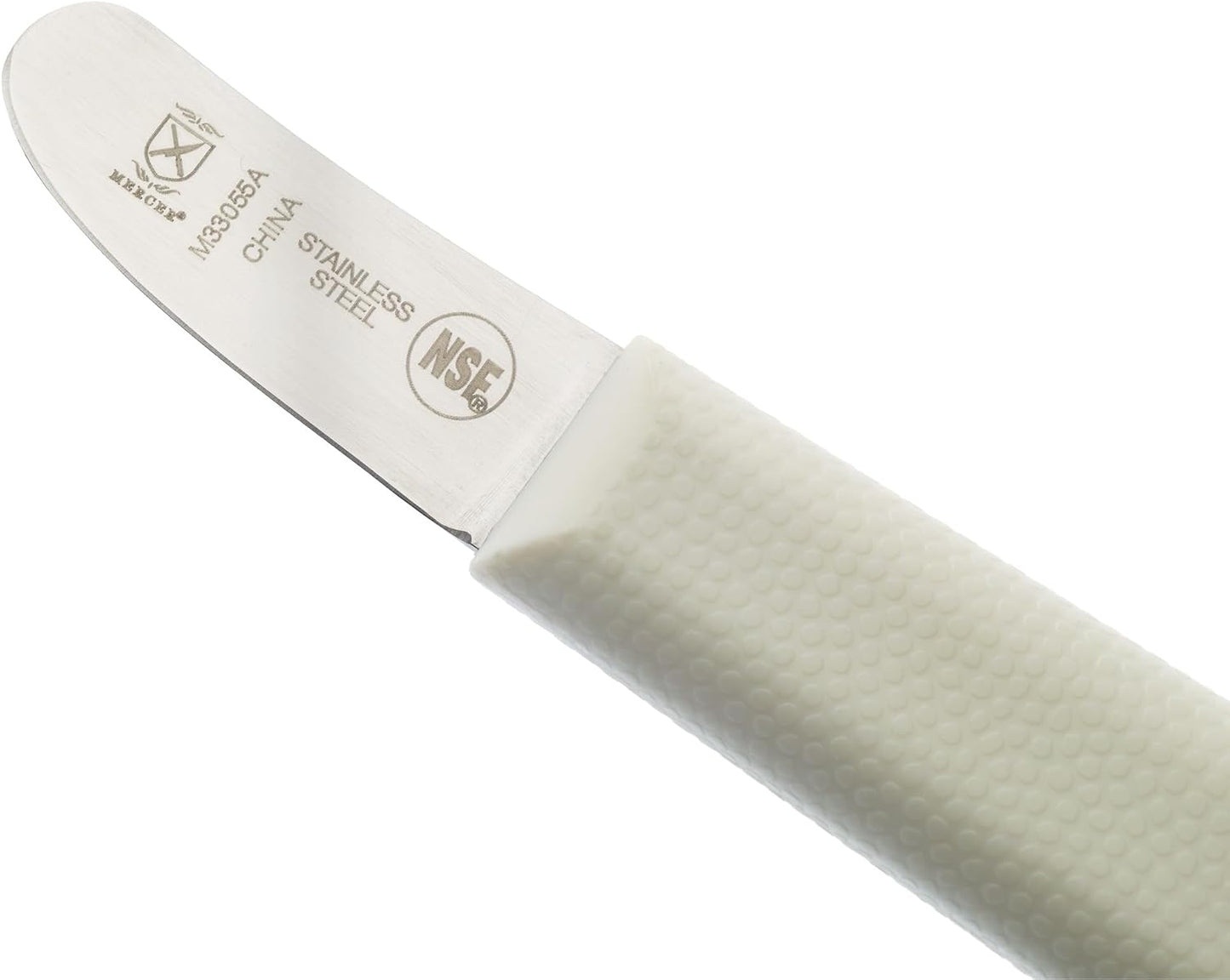 Boston Style Oyster Knife with Poly Handle, 3 Inch, White