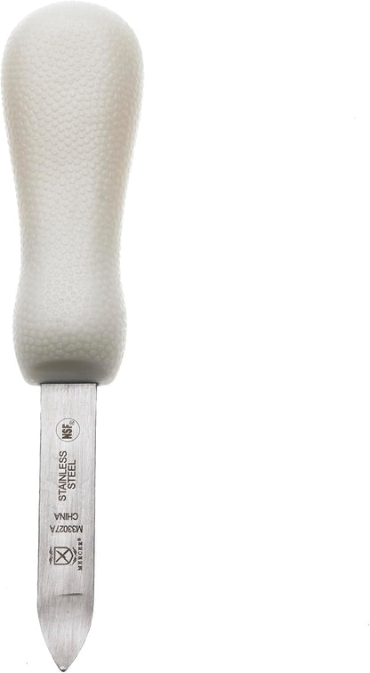 Boston Style Oyster Knife with Poly Handle, 3 Inch, White