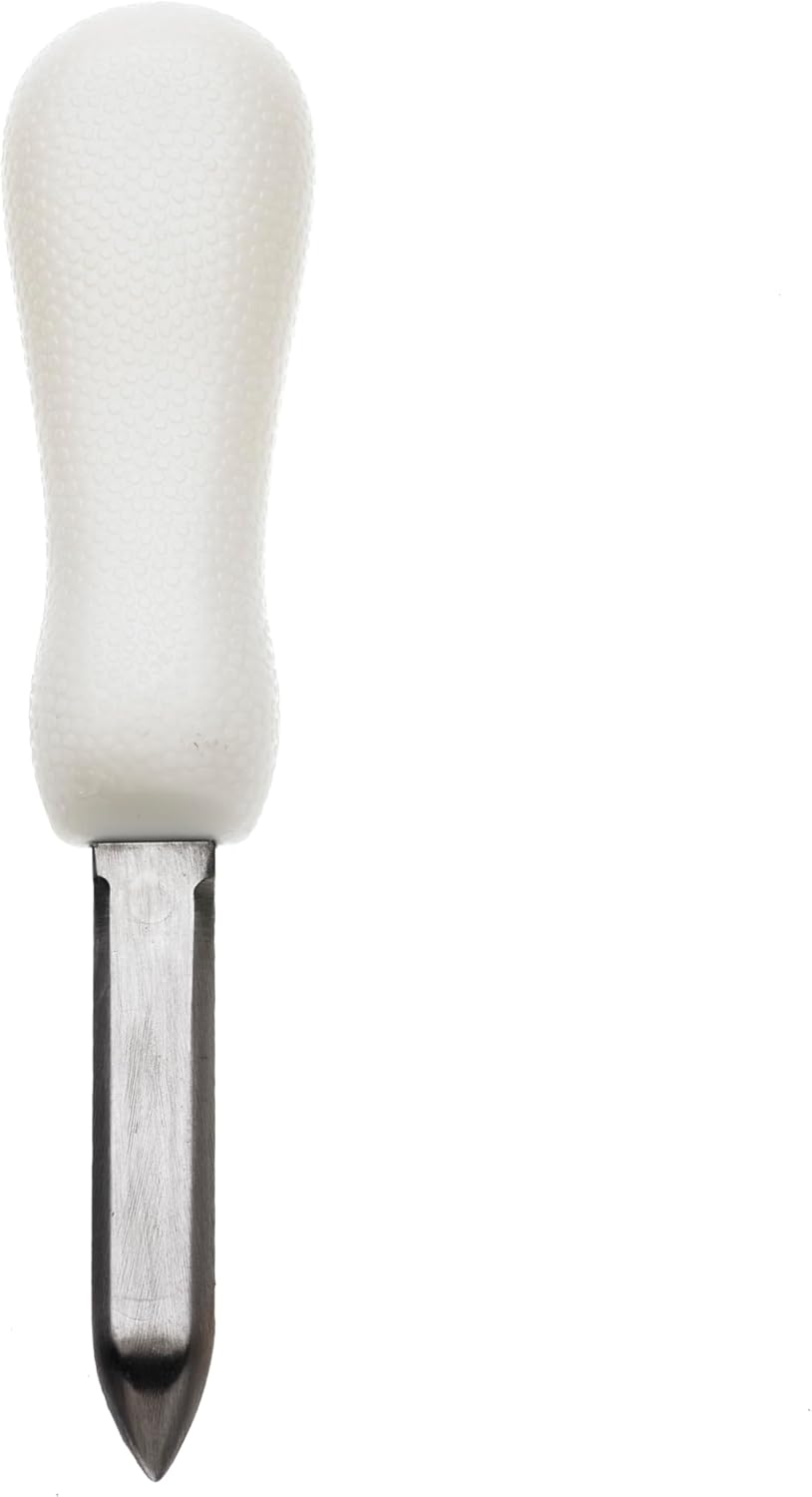 Boston Style Oyster Knife with Poly Handle, 3 Inch, White
