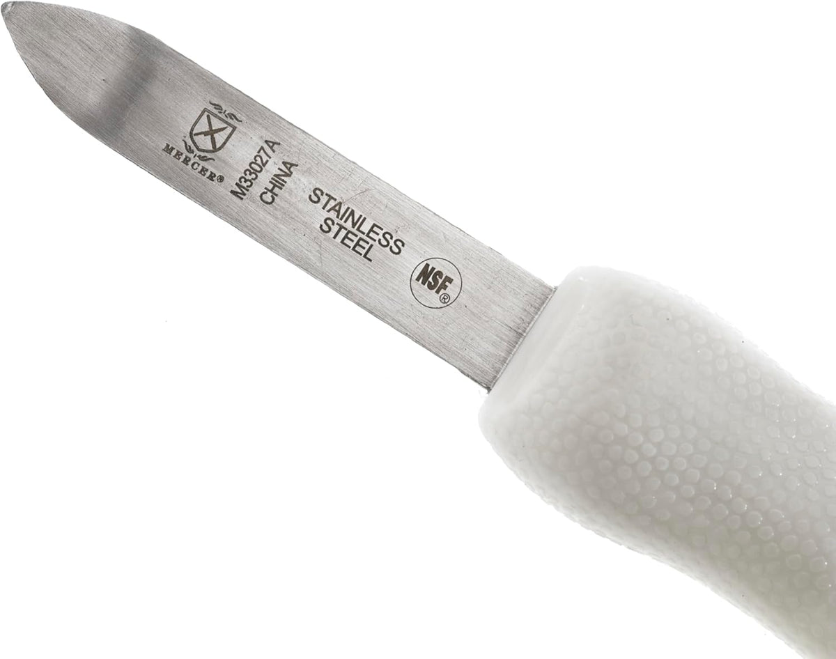 Boston Style Oyster Knife with Poly Handle, 3 Inch, White