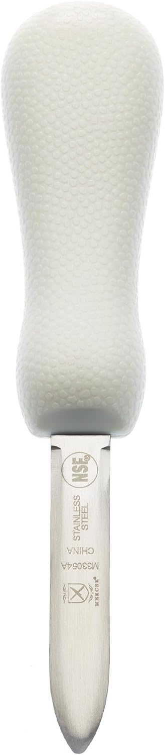 Boston Style Oyster Knife with Poly Handle, 3 Inch, White