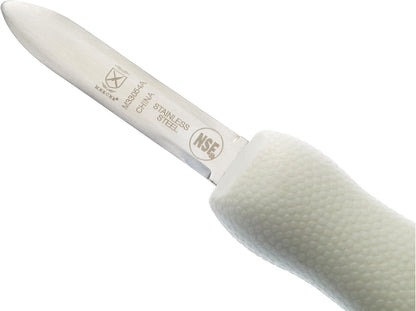 Boston Style Oyster Knife with Poly Handle, 3 Inch, White