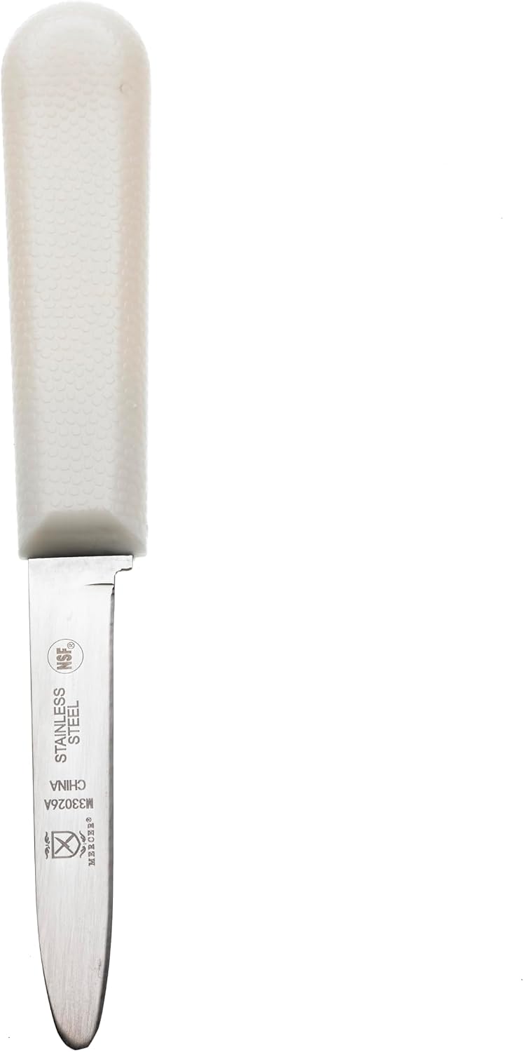 Boston Style Oyster Knife with Poly Handle, 3 Inch, White