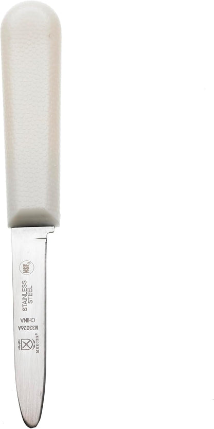 Boston Style Oyster Knife with Poly Handle, 3 Inch, White