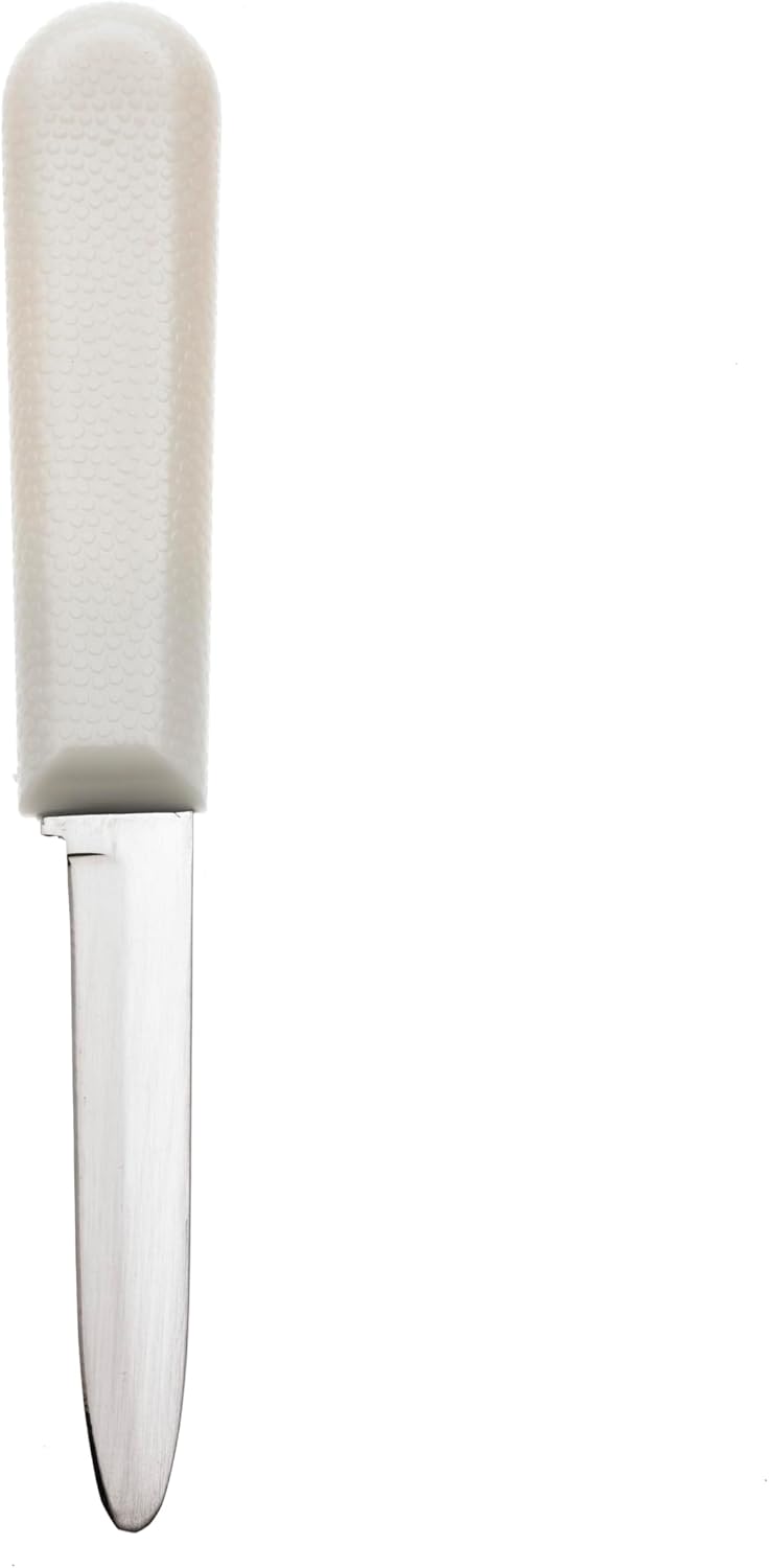 Boston Style Oyster Knife with Poly Handle, 3 Inch, White
