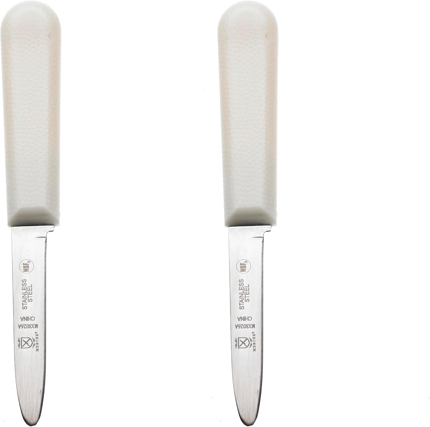 Boston Style Oyster Knife with Poly Handle, 3 Inch, White