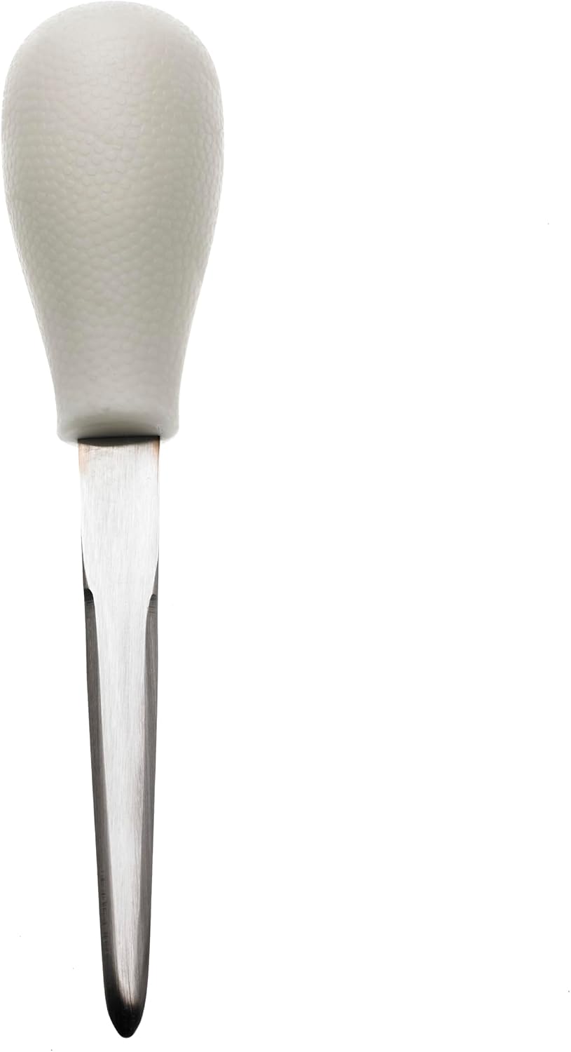Boston Style Oyster Knife with Poly Handle, 3 Inch, White