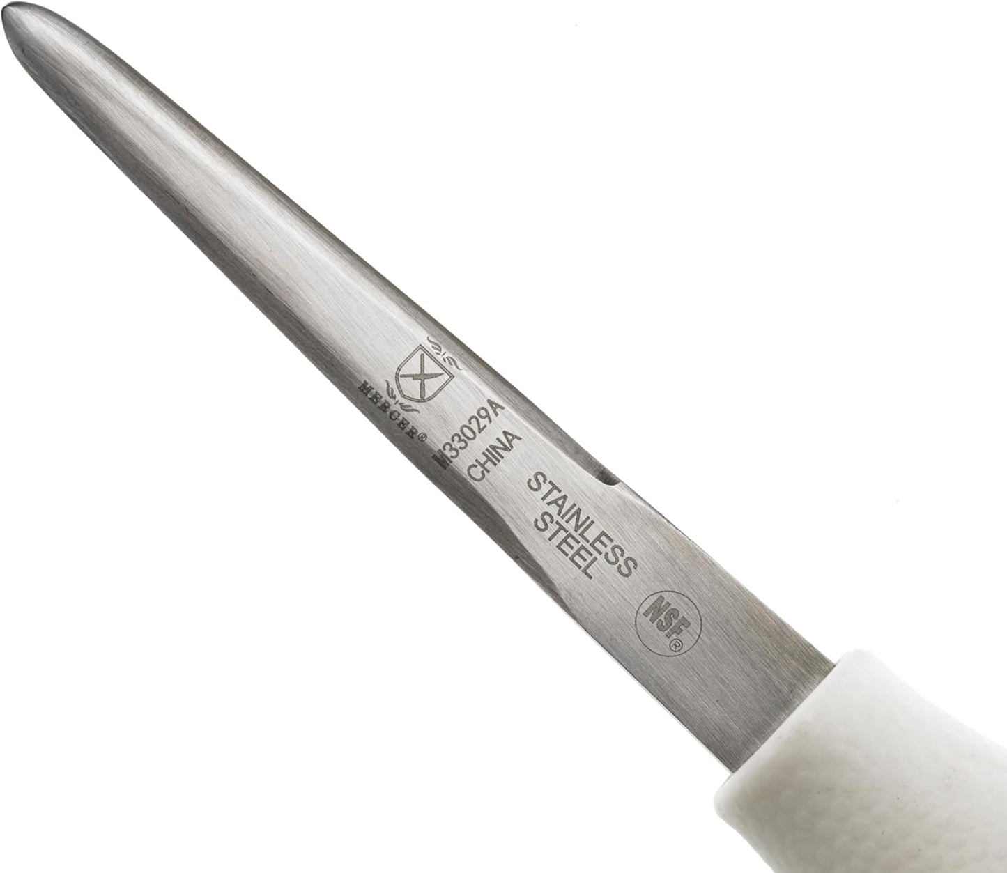 Boston Style Oyster Knife with Poly Handle, 3 Inch, White