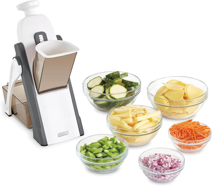 Safe Slice Mandoline for Vegetables, Meal Prep & More with 30+ Presets & Thickness Adjuster, Midnight Navy