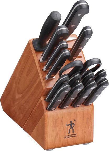 Classic Razor-Sharp 16-Piece Knife Block Set, Chef Knife, Bread Knife, German Engineered Informed by 100+ Years of Mastery