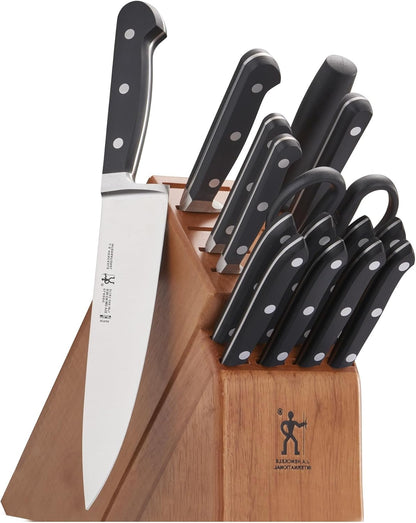 Classic Razor-Sharp 16-Piece Knife Block Set, Chef Knife, Bread Knife, German Engineered Informed by 100+ Years of Mastery