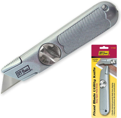 11154 Hinge-Loc Fixed Utility Knife, 1/Card