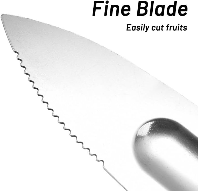 2 Pack Kiwi Spoon Knife - 2-in-1 Stainless Steel Fruit Cutter - Mango Kiwi Slicer Peeler Scoop Fast Peel Fruit Or Soft Vegetable With Ease (Silver)