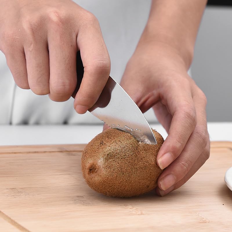 2 Pack Kiwi Spoon Knife - 2-in-1 Stainless Steel Fruit Cutter - Mango Kiwi Slicer Peeler Scoop Fast Peel Fruit Or Soft Vegetable With Ease (Silver)