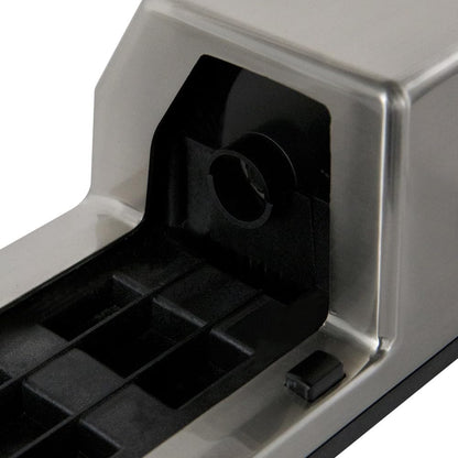 Professional Commercial Electric Knife Sharpener Edge Select With 20-Degree Sharpening Module 100-Percent Diamond Abrasives And Precision Angle Guides NSF Approved, 3-Stage, Silver