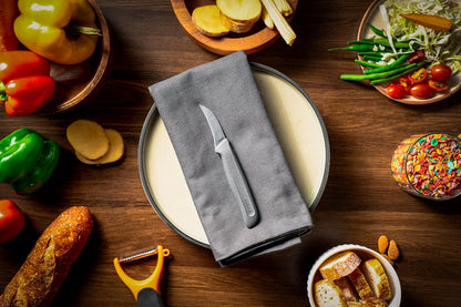 Peeling Knife – German Stainless Steel Curved Blade with Sustainable Wheat Straw Non-Slip Handle – Fruit & Vegetable Kitchen Knife – Dishwasher Safe with Blade Guard – 2.3 inches