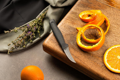 Peeling Knife – German Stainless Steel Curved Blade with Sustainable Wheat Straw Non-Slip Handle – Fruit & Vegetable Kitchen Knife – Dishwasher Safe with Blade Guard – 2.3 inches