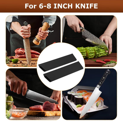 8Inch Knife Guard, 2 Pcs Knife Sleeves Edge Guard, Universal Waterproof Chef KnifeSheath, Kitchen Blade Cover Guards for Chef and Kitchen Knives