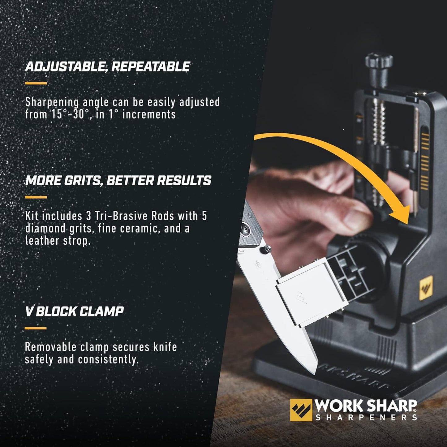 Precision Adjust Elite & Guided Field Knife Sharpener Kit - Professional Sharpening System for Kitchen, Pocket & Outdoor Knives - Complete 2-Piece Bundle Set