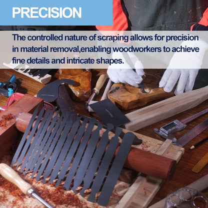Cabinet Scraper Burnisher Tool, With High-Quality Wooden Handle and Super Hard High Speed Steel Rod, Scraper Burnisher for Creating Sharp Burrs and Honing Card Scrapers