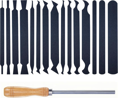Cabinet Scraper Burnisher Tool, With High-Quality Wooden Handle and Super Hard High Speed Steel Rod, Scraper Burnisher for Creating Sharp Burrs and Honing Card Scrapers