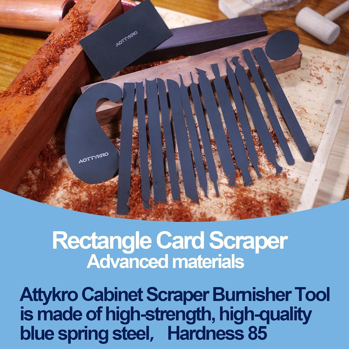 Cabinet Scraper Burnisher Tool, With High-Quality Wooden Handle and Super Hard High Speed Steel Rod, Scraper Burnisher for Creating Sharp Burrs and Honing Card Scrapers