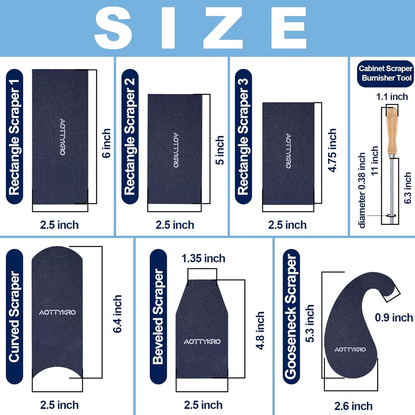 Cabinet Scraper Burnisher Tool, With High-Quality Wooden Handle and Super Hard High Speed Steel Rod, Scraper Burnisher for Creating Sharp Burrs and Honing Card Scrapers