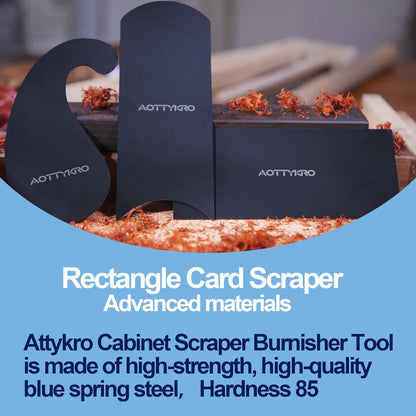 Cabinet Scraper Burnisher Tool, With High-Quality Wooden Handle and Super Hard High Speed Steel Rod, Scraper Burnisher for Creating Sharp Burrs and Honing Card Scrapers