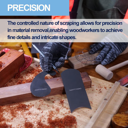 Cabinet Scraper Burnisher Tool, With High-Quality Wooden Handle and Super Hard High Speed Steel Rod, Scraper Burnisher for Creating Sharp Burrs and Honing Card Scrapers