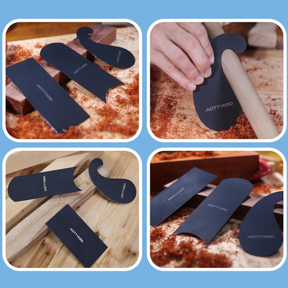 Cabinet Scraper Burnisher Tool, With High-Quality Wooden Handle and Super Hard High Speed Steel Rod, Scraper Burnisher for Creating Sharp Burrs and Honing Card Scrapers