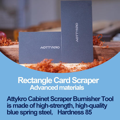 Cabinet Scraper Burnisher Tool, With High-Quality Wooden Handle and Super Hard High Speed Steel Rod, Scraper Burnisher for Creating Sharp Burrs and Honing Card Scrapers