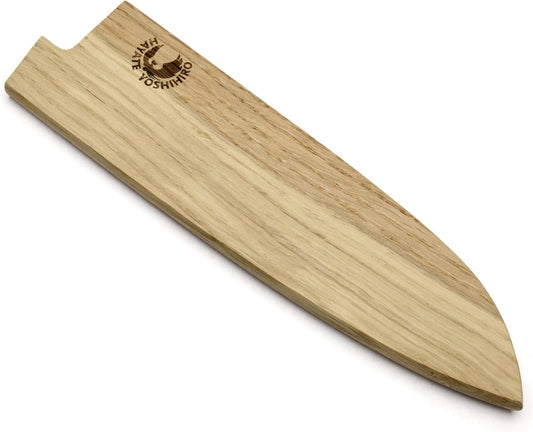 Yoshihiro Magnetic Oak Wood Saya Cover Blade Protector for Santoku (180mm)7in