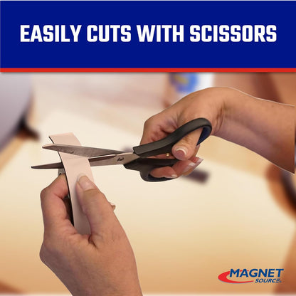 Roll-N-Cut Flexible Magnetic Tape Refill - Magnet Strips with Strong Adhesive Backing for Walls, Boards, and More - 1/16" Thick - 1/2" W - 15 Ft - 1 Roll
