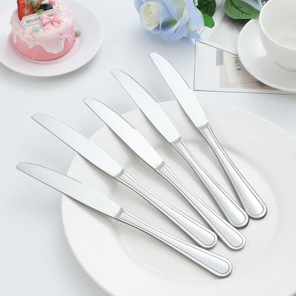 36-Piece Butter Knives, Dinner Knife Set (9 Inches), Food Grade Stainless Steel Table Knife, Knives Silverware for Home/Restaurant/Kitchen, Dishwasher Safe & Mirror Polished