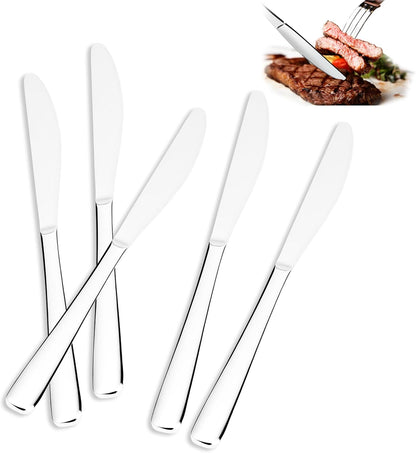 36-Piece Butter Knives, Dinner Knife Set (9 Inches), Food Grade Stainless Steel Table Knife, Knives Silverware for Home/Restaurant/Kitchen, Dishwasher Safe & Mirror Polished