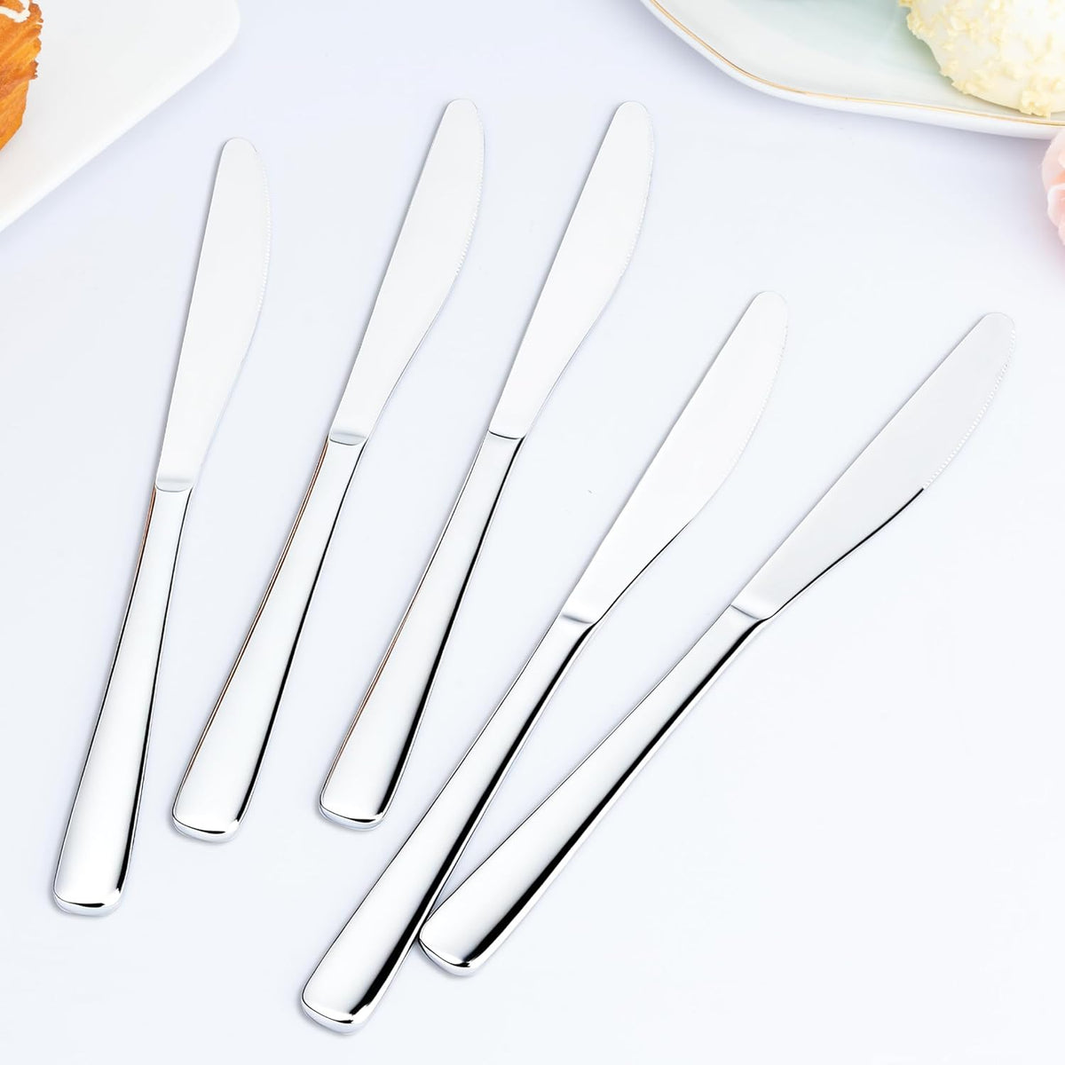 36-Piece Butter Knives, Dinner Knife Set (9 Inches), Food Grade Stainless Steel Table Knife, Knives Silverware for Home/Restaurant/Kitchen, Dishwasher Safe & Mirror Polished