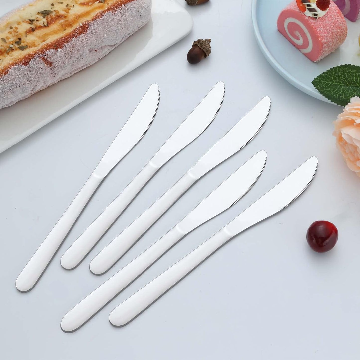 36-Piece Butter Knives, Dinner Knife Set (9 Inches), Food Grade Stainless Steel Table Knife, Knives Silverware for Home/Restaurant/Kitchen, Dishwasher Safe & Mirror Polished