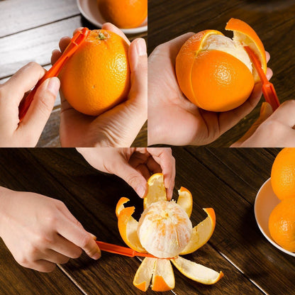 Orange Peelers, 6Pcs Plastic Easy Slicer Cutter Peeler Remover Opener Kitchen Accessories Knife Cooking Tool Kitchen Gadget (New) | Simple‑to‑use fruit slicer and opener, practical daily kitchen gadget.